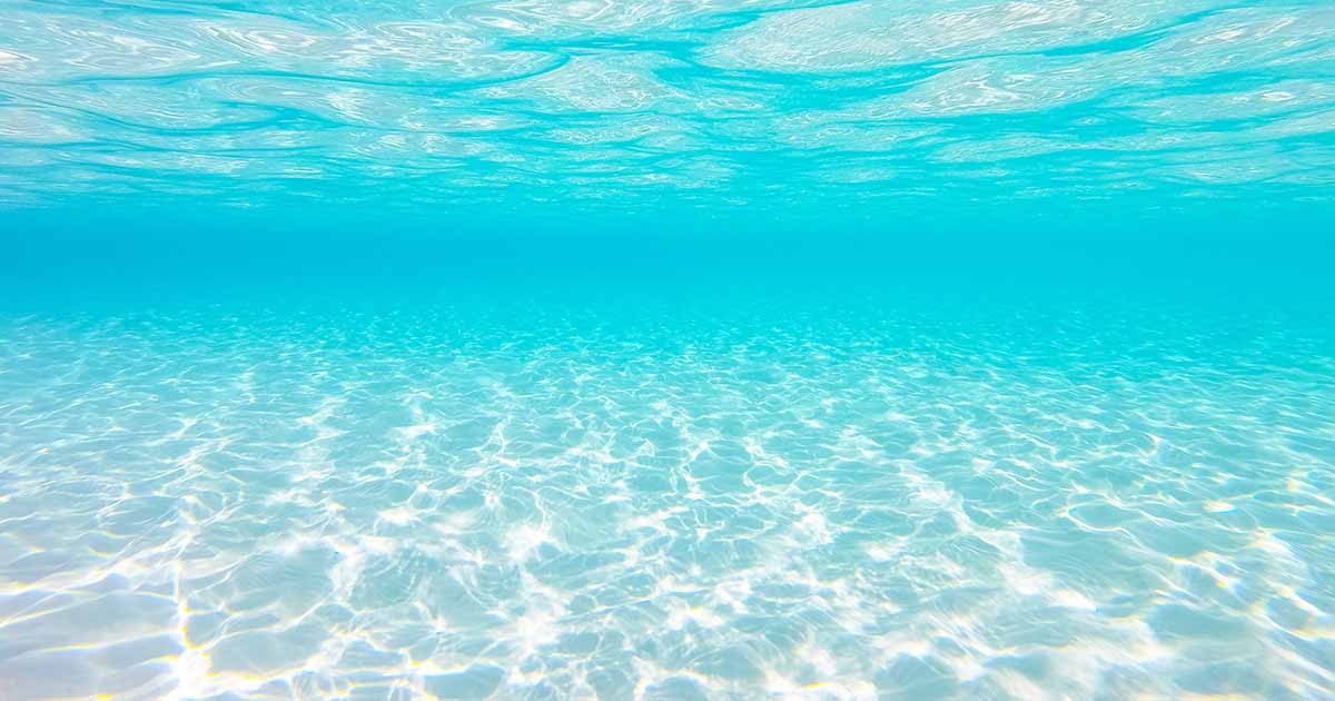 clear blue underwater